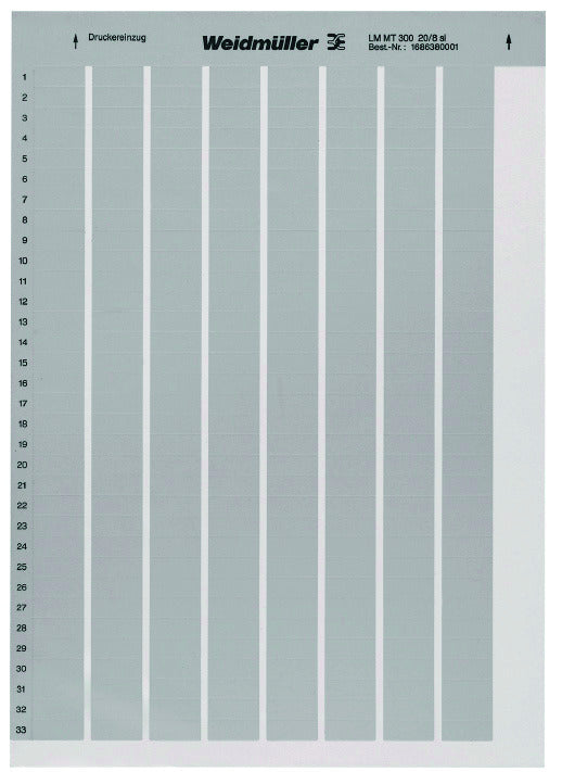 WEI LMMT 300 20/8 SI Klebeetikett 20x8mm si