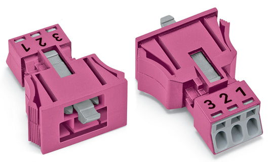 WAGO 890-793 Stecker Snap-In-Ausführung 3-polig 0,25 - 1,5 qmm pink