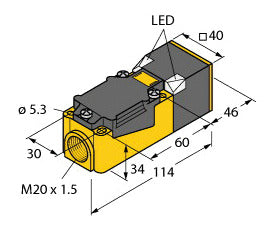 TURC NI20-CP40-VP4X2/S97 Induktiver Sensor mit erweitertem Temperaturbereich