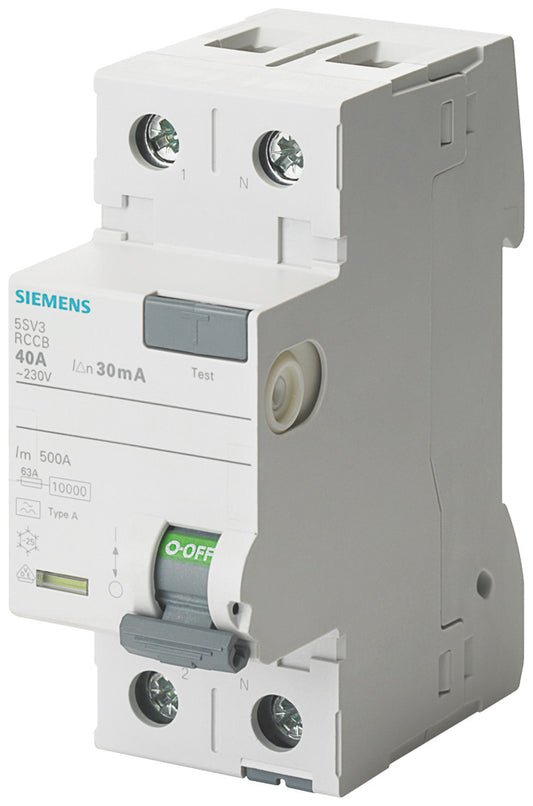 SIEM 5SV3314-6LA FI-Schutzschalter Typ A 40A 1+Npol. 30mA 230V 2TE