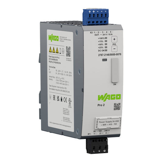 WAGO 2787-2146/000-070 Stromversorgung, Pro 2, 1-phasig, Ausgangsspannung DC 24V