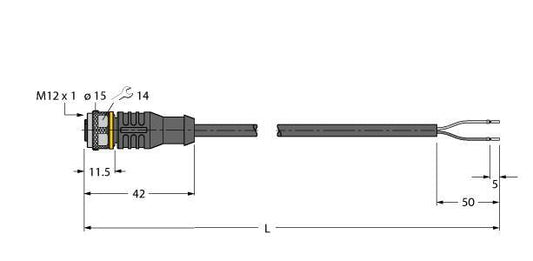 TURC RKC4.221T-25/TEB Aktuator- und Sensorleitung PVC Anschlussleitung