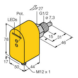 TURC FCS-G1/2A4P-2AP8X-H1140 Strömungssensor Eintauchsensor mit integrierter Aus