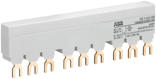 ABB PS1-3-0-100 3-Phasen-Sammelschiene für 3 MS116 / MS132, Ie=100A
