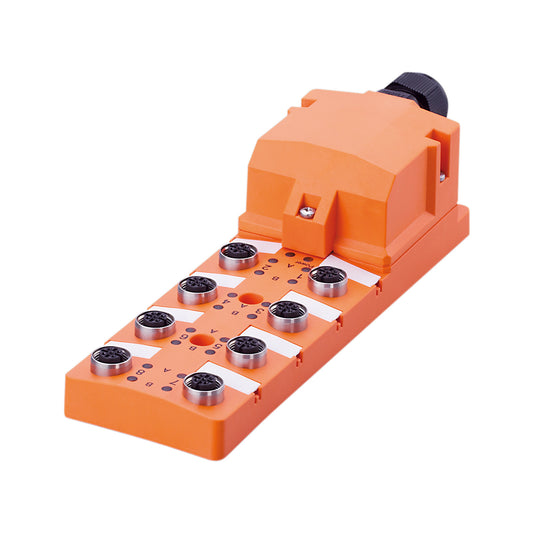 IFM EBT005 Zentralverteiler 8-fach M12 5-polig DC silikonfrei, Kontakte vergolde