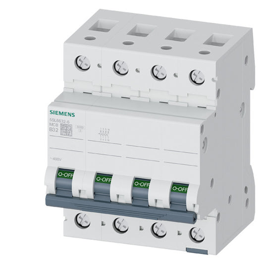 SIEM 5SL6632-6 Leitungsschutzschalter 400V 6kA, 3+Npol. B, 3