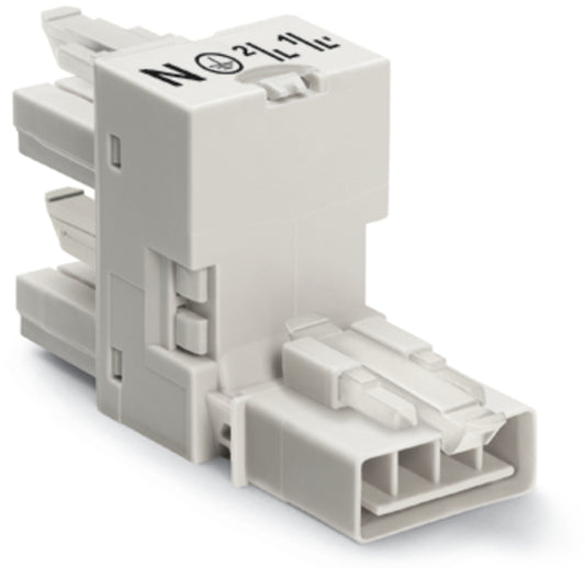 WAGO 890-995 h-Verteiler 1 x Stecker / 2 x Buchse 4-polig mit 3, Verriegelungskl