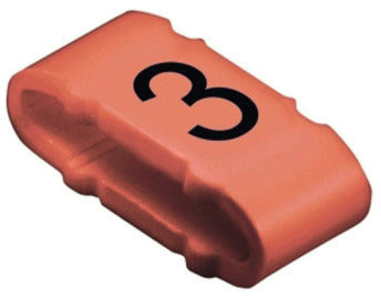 WEI CLI M 2-4 OR/SW 3 MP Kabelmarkierer, 4 x 11,3 mm, PVC, weich, ohne Cadmium,