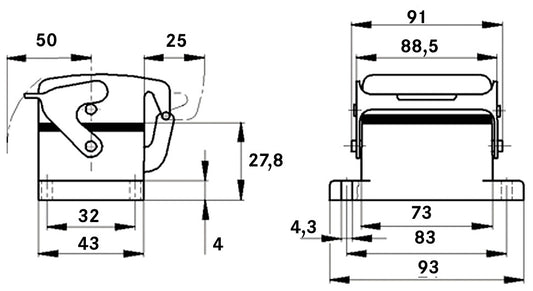 LAPP 10033900 Anbaugehäuse H-B 10 AD-LB