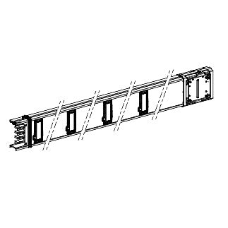 SE KSA250ED4208 Schienenkasten gerade 250A 8 Abgänge 2m