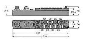 TURC SCOL-0404D-1003 piconet Koppelmodul für CANopen 4 digitale pnp Eingänge Fil