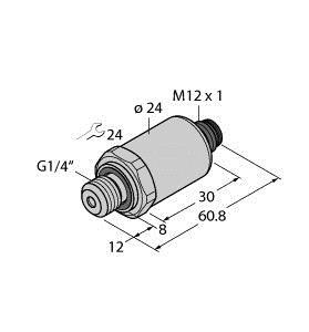 TURC PT250R-2004-IOL-H1141/X Drucktransmitter, IO-Link mit 2 Schaltausgängen
