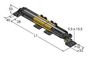 TURC SLPP25-1250P88 Personenschutz Lichtvorhang Sender/Empfä