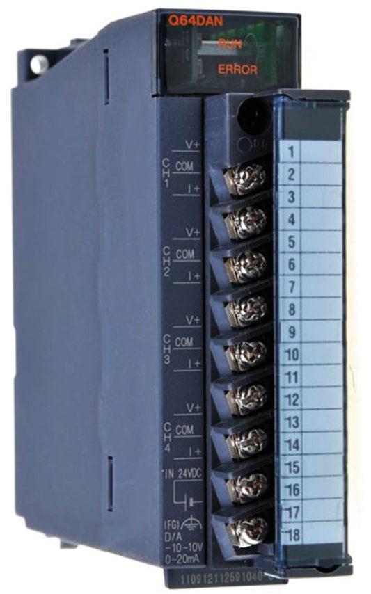 MIT Q64DAN SPS SystemQ Analog Ausgangsmodul 4 Ausgänge Spann