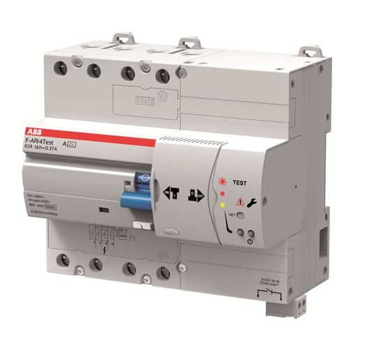 ABB F-ARI4Test A-25/0.03 3 FI-Schutzschalt.7TE 4P, TypA, 25A, 30mA, kurzz., aut.
