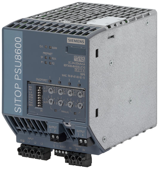 SIEM 6EP3436-8MB00-2CY0 SITOP PSU8600 20A/4x 5A PN geregelte Stromversorgung