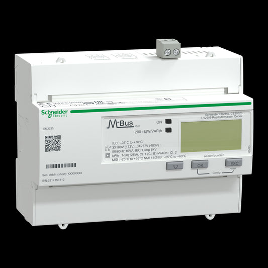 SE A9MEM3335 IEM3335 Energiezähler, 3-phasig, 125A, M-bus, 1E/1A, 4 Tarife