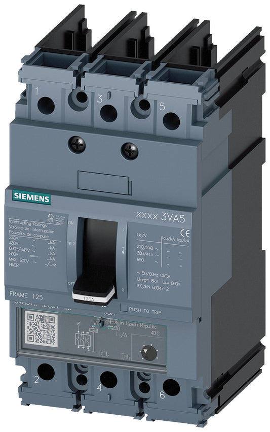 SIEM 3VA5195-5EC31-0AA0 Leistungsschalter 3VA5, 35kA@480V, TM230, In=15A Ir=15A