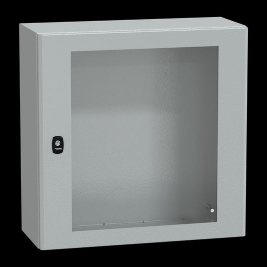 SE NSYS3D6625T Wandschrank, HxBxT=600x600x250mm, Tür transparent, RAL7035