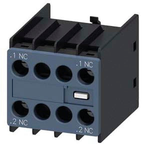 SIEM 3RH2911-1NF02 Elektr. Ger .Hilfssch. bl., Front, 2Oe, Stromb.: 1Oe,--,--,1O