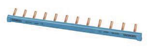 SIEM 5ST3765 Stiftsammelschiene, 1-ph. 10qmm, 56 Stifte, Isolation blau