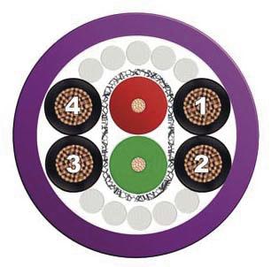 SIEM 6XV1860-3PN10 PROFIBUS ECOFAST Hybrid Cable GP, 2xCU 0,64mm, 4xCu 1,5qmm, L