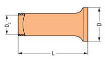WAGO 216-123 Aderendhülse 1qmm AWG 18 ohne Kunststoffkragen