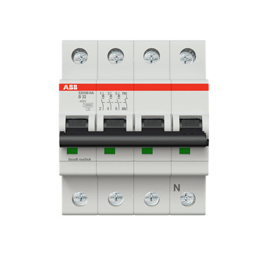 ABB S203M-B32NA Sicherungsautomat B-Char.,10kA,32A,3P,+N A S203M-B32NA
