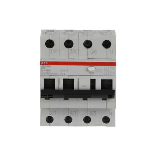 ABB DS203NCA-B25/0,03 FI/LS-Schalter DS203NCA-B25/0,03 6kA, 3P+N, Typ A, B 25, 3