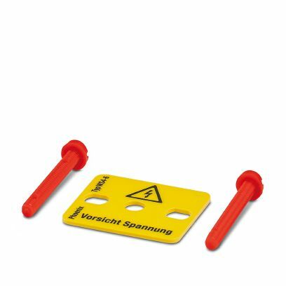 PHO WS 4-6 Warnschild 4 Klemmen Raster 6mm