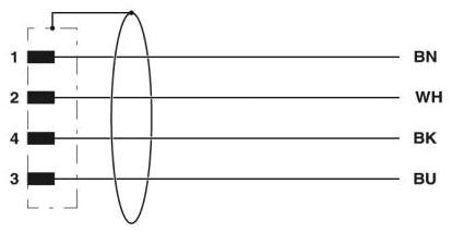 PHO SAC-4P-M8MR/10,0-542 SH BK Sensor-/Aktor-Kabel
