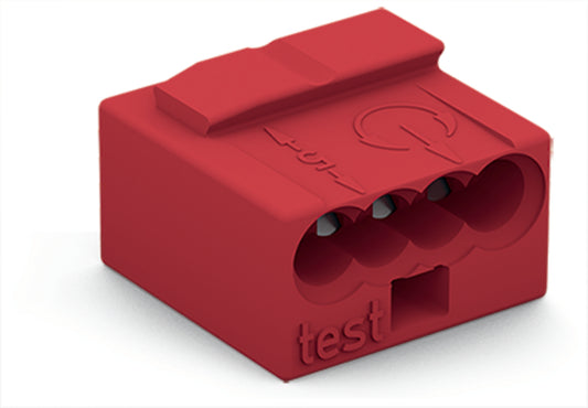 WAGO 243-804 4-L-Verbindungsdosenklemme rot 4x0,6-0,8qmm