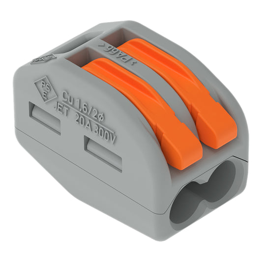 WAGO 222-412 2-Leiter-Verbindungsklemme grau 0,08-2,5qmm