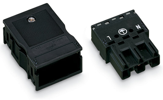 WAGO 770-113 Stecker 3p 4qmm mit Zugentlastung sw
