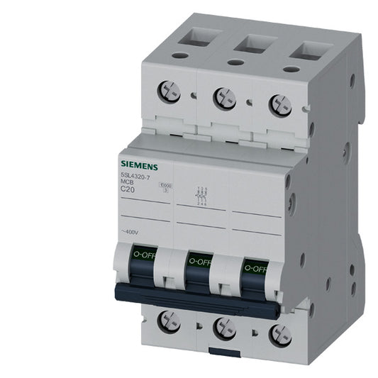 SIEM 5SL4320-7 Leitungsschutzschalter 400V 10KA, 3Polig, C, 20A