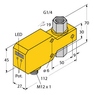 TURC FCI-D06CTP-LIX-H1141 Strömungssensor Inline-Sensor mit integrierter Auswert