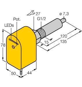 TURC FCS-G1/2A4P-AP8X/L120 Strömungssensor Eintauchsensor mit integrierter Auswe