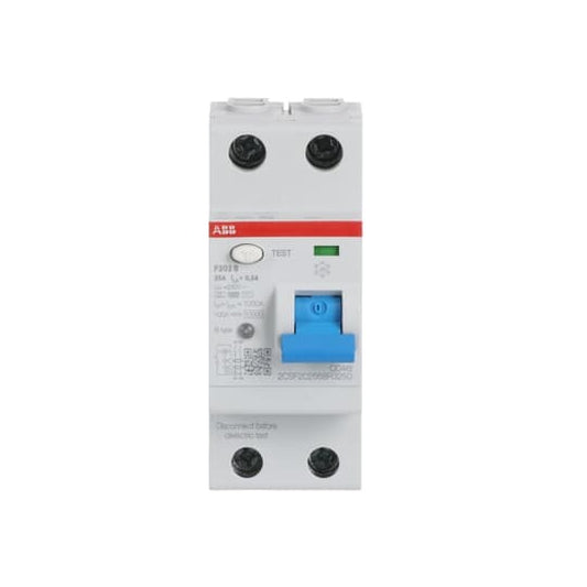 ABB F202B-25/0,3 FI-Schutzschalter Typ B 2P 25A 300mA 3kA 2TE 2CSF202568R3250