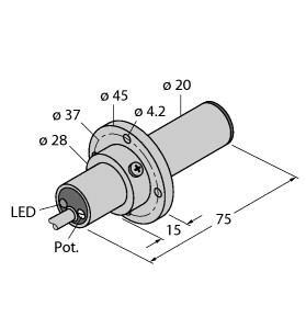 TURC FCS-K20-LIX Strömungssensor Eintauchsensor mit integrierter Auswerteelektro