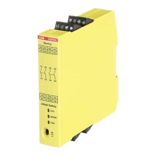 ABB Sentry SSR32 24VDC Sicherheitsrelais Relaisausgänge 2 NO + 2 NO verzögert