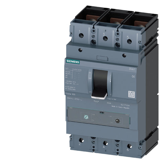 SIEM 3VA1450-4EF32-0AA0 MCCB IEC BG630 500A 3P 36KA TM ATAM