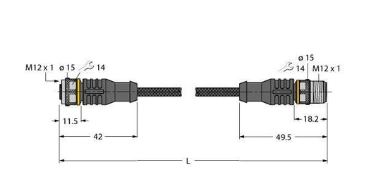 TURC RKC4.5T-2-RSC4.5T/TXL1001 Schweißfunkenbeständige Aktuator- und Sensorleitu