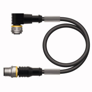 TURC WKC4T-0,6-RSC4T/TXL Sensorltg. PUR 3adrig 0,6M M12 BU gew.-M12 ST ger 4pol