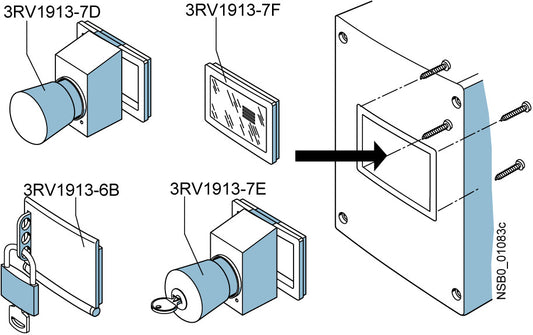 SIEM 3RV1913-7F Betätigungsmembran mit Rahmen und Schrauben