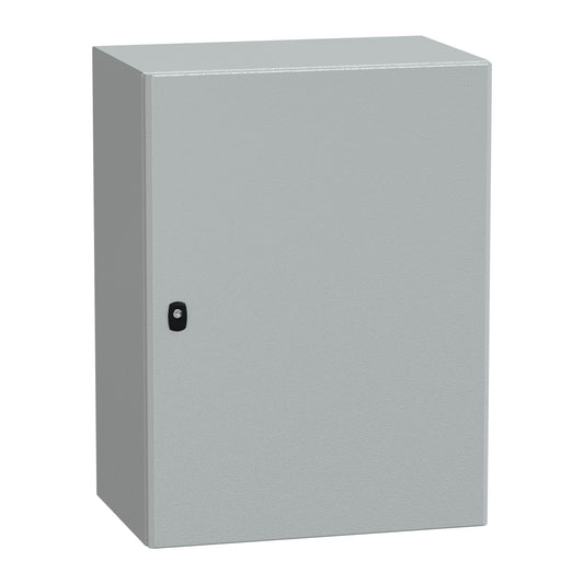 SE NSYS3D8640P Wandschrank, HxBxT=800x600x400mm, +Montageplatte, RAL7035