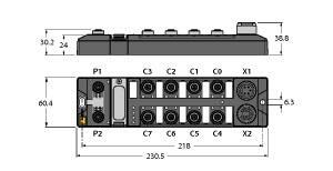 TURC TBEN-L5-16DIP Kompaktes Multiprotokoll-I/O-Modul für Ethernet, 16 digitale