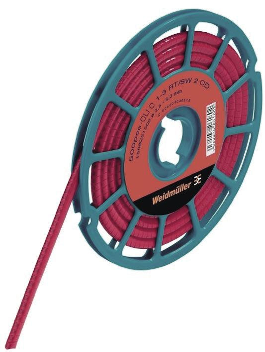 WEI WPA 1-3 RT/WS+CD Leiter-Kabelmarkierer rt-sw