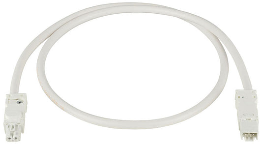 FIN 07L.10 Kabel (weiß-1 m) mit Anschlussteilen (männlich/we