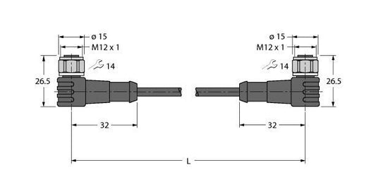 TURC WKCV5T-50-WKCV5T/TFW Aktuator- und Sensorleitung / PP-EPDM, Verbindungsleit