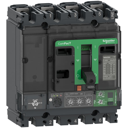 SE C25F44V100 Kompaktleistungsschalter ComPacT NSX250F mit Micrologic 4.2 36-100